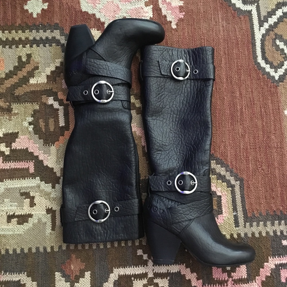 Lucky leather tall boots Sz 5.5